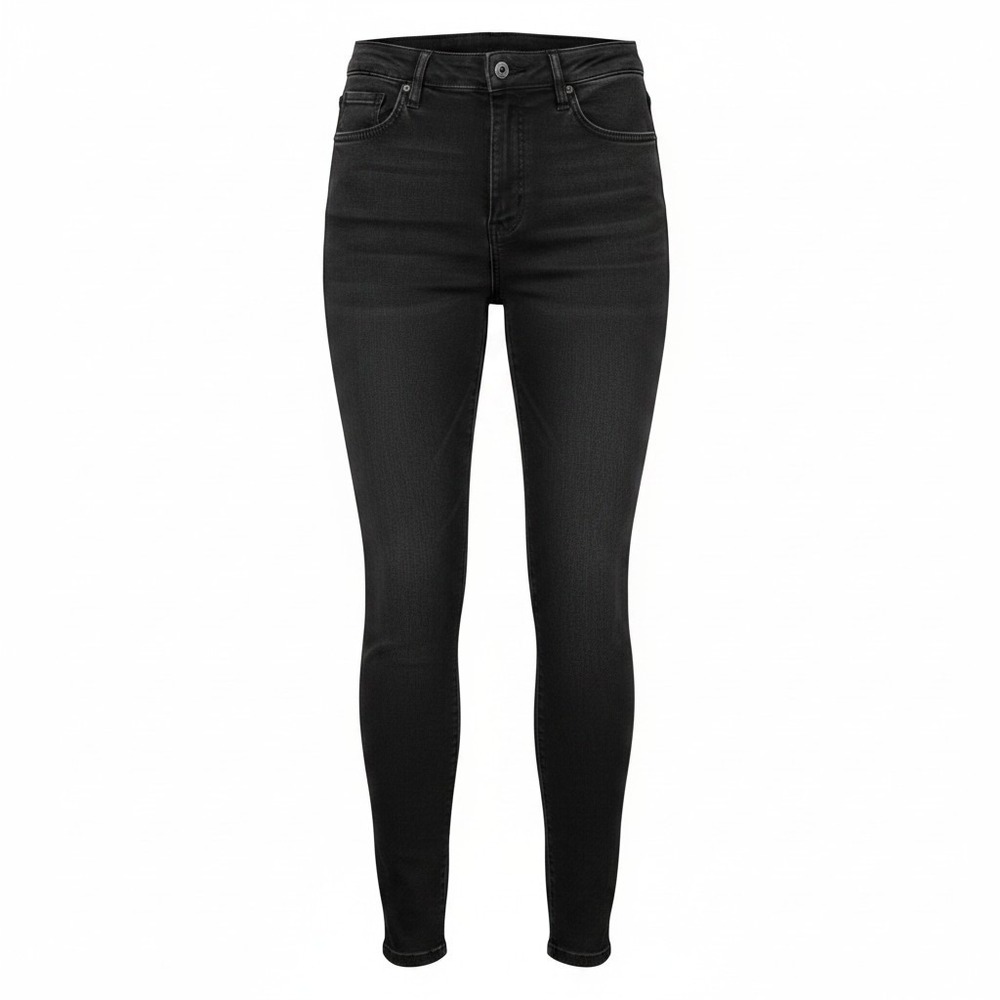 Liverpool Los Angeles Abby Womens Skinny Jeans Black High Rise Button Fly 20W
